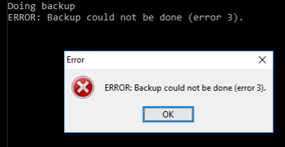 backup error